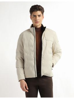 Arrow Sports - Beige Men Solid Regular Fit Puffer Jacket