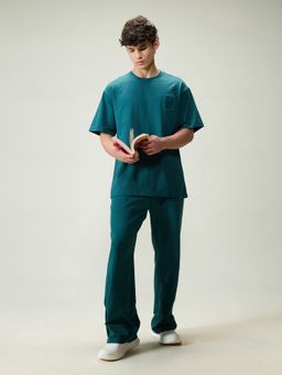 Cava Athleisure - Men Solid Every Wear Leisure Green T-Shirt