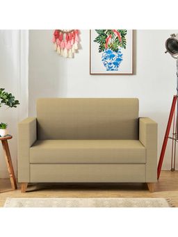 Chumbak - Modern Loveseat - 2 Seater, Beach Beige