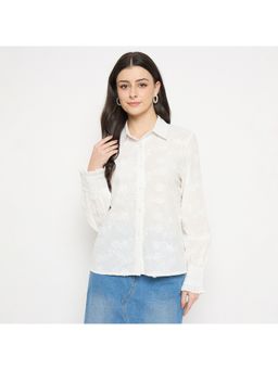 Madame - Detailing White Cotton Shirt