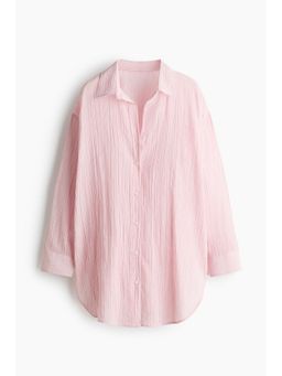 H&M - Women Pink Long Cotton Shirt
