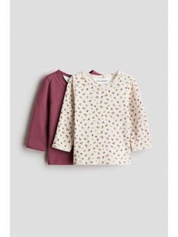 H&M - Girls Multi-Color 2-Pack Cotton Jersey Tops