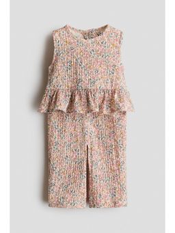 H&M - Girls Pink 2-Piece Top And Trousers Set