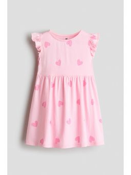 H&M - Girls Pink Cotton Jersey Dress