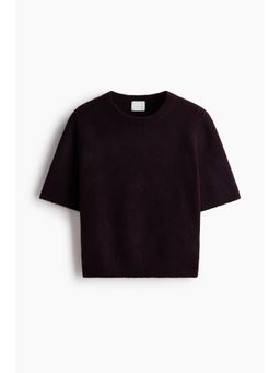 H&M - Women Purple Fine-Knit T-Shirt
