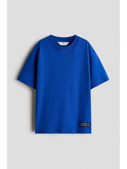 H&M - Boys Blue Loose-Fit Printed T-Shirt
