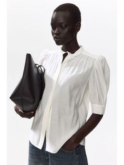 H&M - Women White Puff-Sleeved Blouse