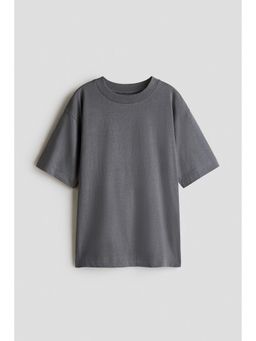 H&M - Boys Grey Loose-Fit T-Shirt