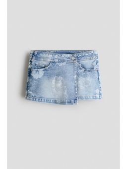H&M - Girls Blue Denim Wrap Skort