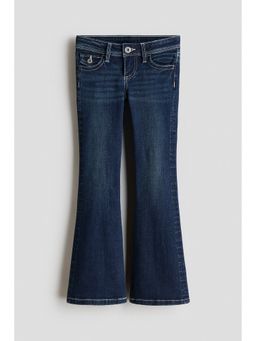 H&M - Girls Blue Embroidery-Detail Flared Leg Low Jeans
