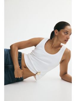 H&M - Women White Metal-Detail Vest Top