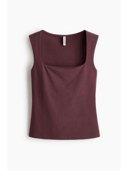 H&M - Women Red Square-Neck Vest Top