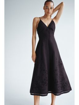 H&M - Women Black Broderie Anglaise Strappy Dress
