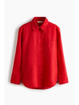 H&M - Women Red Linen Shirt