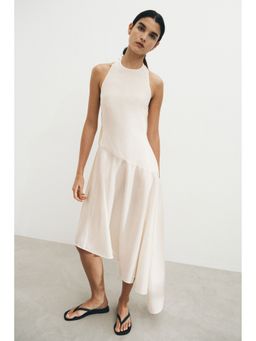 H&M - Women White Asymmetric Halter neck Dress