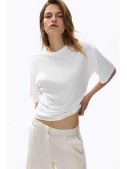 H&M - Women White Draped Viscose Top