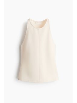 H&M - Women Beige Ponte Di Roma Vest Top