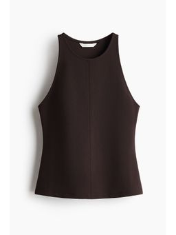 H&M - Women Brown Ponte Di Roma Vest Top