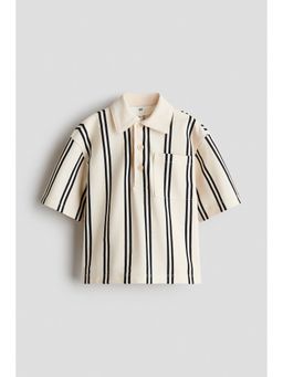 H&M - Boys White Cotton Piqu Polo T-Shirt