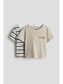 H&M - Boys Multi-Color 2-Pack Cotton T-Shirts