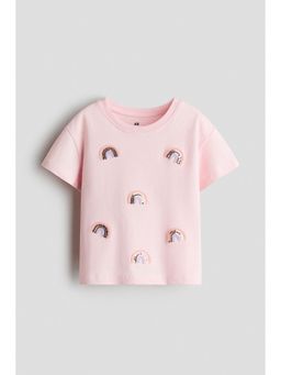 H&M - Girls Pink Printed T-Shirt
