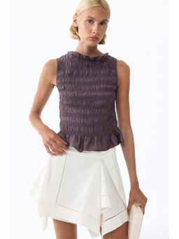 H&M - Women Purple Smocked Top