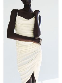 H&M - Women White Draped Strappy Dress