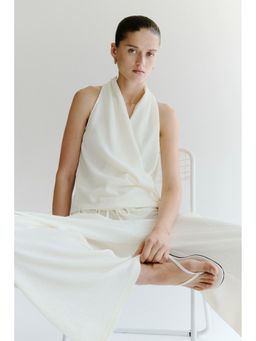 H&M - Women White Textured Wrap Top