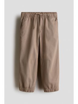 H&M - Boys Beige Cotton Twill Joggers