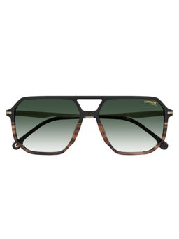 CARRERA - Mens Green Shaded Lens Black Havana Non Polarized Hexagon Sunglasses (59)