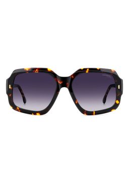 CARRERA - Womens Dark Grey Shaded Lens Havana Non Polarized Square Sunglasses (56)