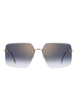 CARRERA - Womens Blue Shaded Gold Mirror Lens Light Gold Brown Non Polarized Rectangular Sunglass (61)