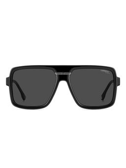CARRERA - Men Grey Polarized Lens Dark Ruthenium Black Polarized Rectangle Sunglass (59)