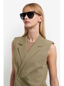 CARRERA - Womens Grey Lens Black Non Polarized Round Sunglasses (60)