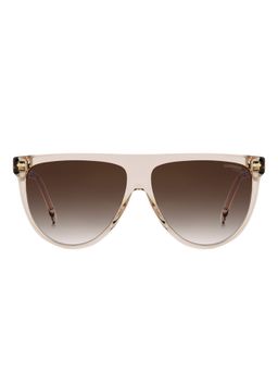CARRERA - Womens Gold Mirror Burgundy Lens Nude Non Polarized Rectangle Sunglass (60)