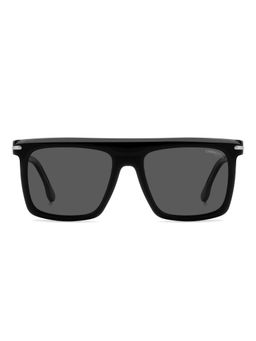 CARRERA - Men Grey Polarized Lens Black Dark Ruthenium Polarized Rectangle Sunglass (56)
