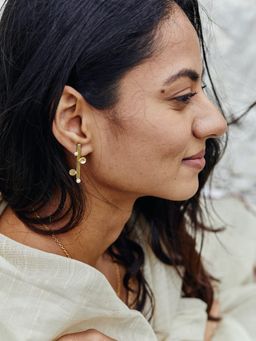 Dhwani Bansal - Mini Studs In Gold Plated Brass With Freshwater Pearls For Everyday Wear