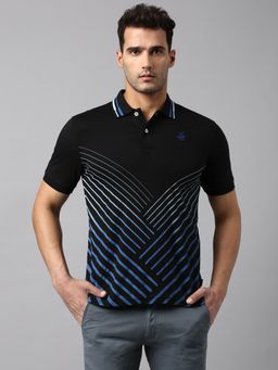 Beverly Hills Polo Club - Diagonal Alignment Printed Polo Black
