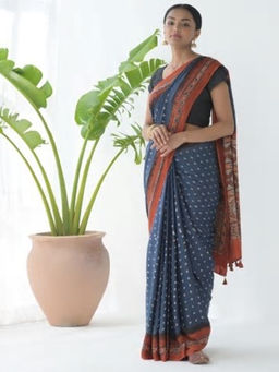 Fabindia - Modal Silk Ajrakh Printed Sari