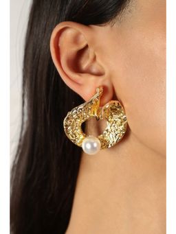 MINJI AND CO. - Circular Main Character Gold Plating Brass Drop Earrings