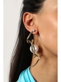 MINJI AND CO. - Gold Plates Twist Gold Plating Brass Drop Earrings