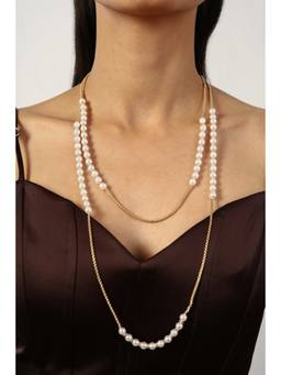 MINJI AND CO. - Classic Shell Pearl Gold Plating Brass Necklace