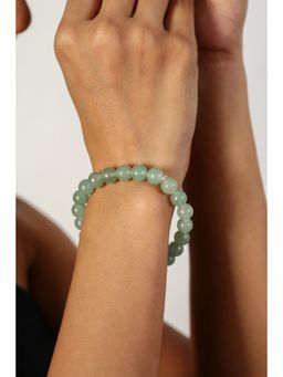 MINJI AND CO. - Green Quartz Energy Sky Blue Brass Bracelet