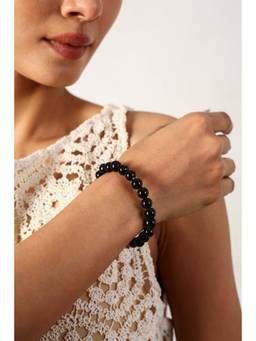 MINJI AND CO. - The Classic Black Onyx Black Brass Bracelet