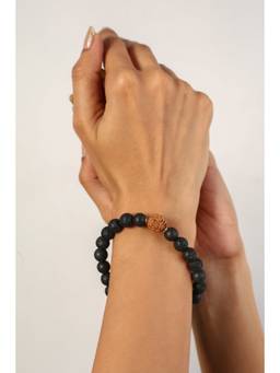 MINJI AND CO. - The Grounded Soul Matte Black Multi Color Brass Bracelet