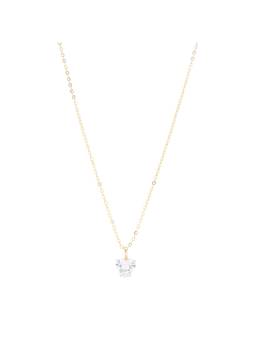 MINJI AND CO. - Contemporary The Linear Solitaire Gold Plating Brass Necklace