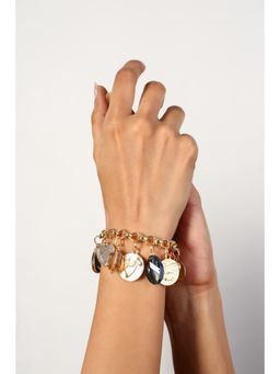 MINJI AND CO. - Multi Charm Gold Plating Brass Bracelet