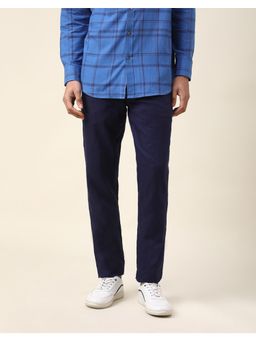 Fabindia - Navy Cotton Linen Casual Trouser