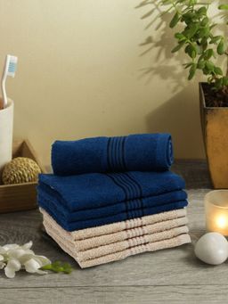 KOPA - Quick Dry 100% Cotton Soft Terry Towel -8Pc Face Towel D'Ross Solid-Multi