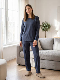 She N She - Round Neck Lounge T-Shirt With Pyjama